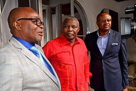 Claudel Lubaya avec Vital Kamerhe et JB Ewanga