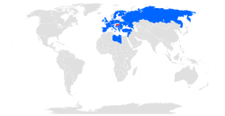 Von Malév 2011 angeflogene Länder