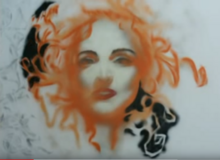 Madonna was also negatively called a succubus, Medusa or Whore of Babylon. In the image, the singer depicted as Medusa Madonna Graffiti Medusa (4).png