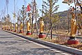 Manbulsa (Ten Thousand Buddhas Temple), in the Manbul Mountains, is a Buddhist Temple that has considerably more than Ten Thousand Buddhas represented throughout this new sprawling temple complex.