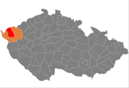 Sokolovs läge i Karlovy Vary i Tjeckien