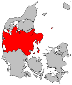 Poziția regiunii Regiunea Midtjylland