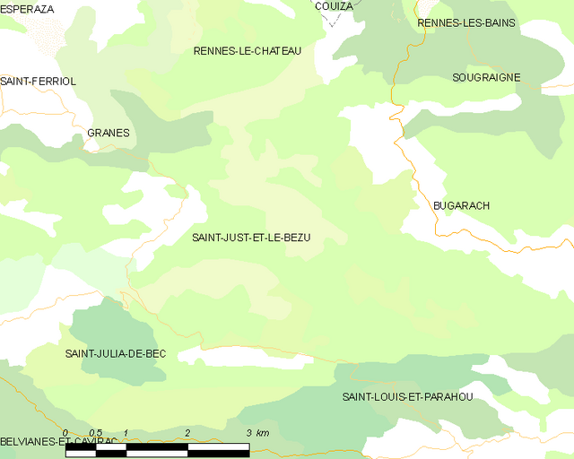 Poziția localității Saint-Just-et-le-Bézu