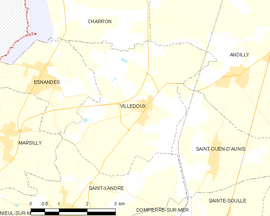 Mapa obce Villedoux