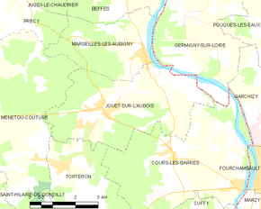Poziția localității Jouet-sur-l'Aubois