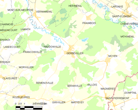 Mapa obce Gerbéviller