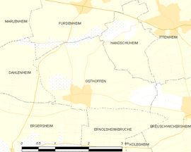Mapa obce Osthoffen