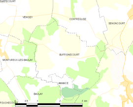 Mapa obce Buffignécourt