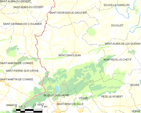 Poziția localității Mont-Saint-Jean