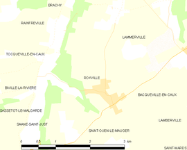 Mapa obce Royville