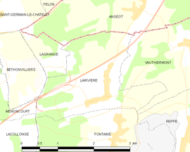 Mapa obce Larivière