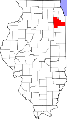 Harta e Will County në Illinois
