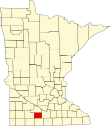 Разположение на окръга в Минесота
