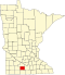Karta över Minnesota som markerar Watonwan County.svg
