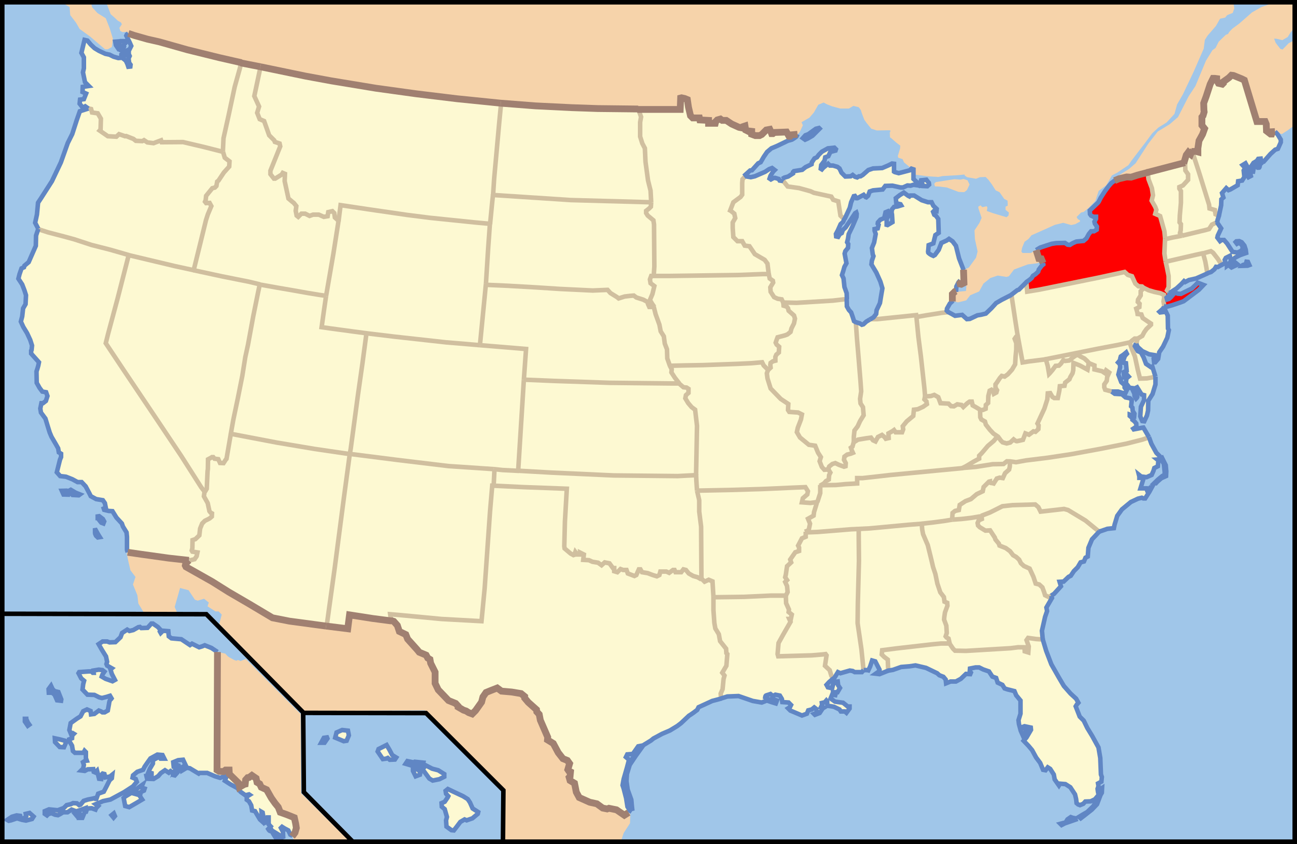 Entretener Abrumador Interminable Archivo:Map of USA NY.svg - Wikipedia, la enciclopedia libre
