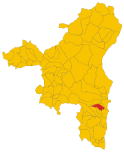 Lokasi Ilbono di Provinsi Nuoro