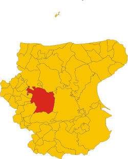 Ubicación de Lucera en la provincia de Foggia