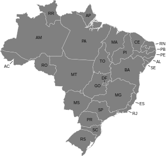 Mapa do Brasil - Eleição presidencial (template).svg