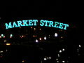 Market Street sign which is next to 2nd Street station.