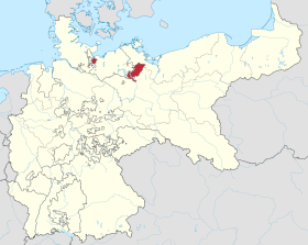 Мекленбург-Стрелиц на карте Германской империи