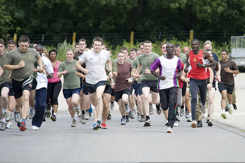 File:Members of the Allied Rapid Reaction Corps (ARRC) begin a fitness test with John Kayange, second from right foreground, a Malawian Olympic marathon pacesetter, at Imjin Barracks, Innsworth, Gloucester, United 120712-O-ZZ999-002.jpg