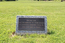 Memorial Marker for reinterred remains from Lafayette Cemetery.jpg
