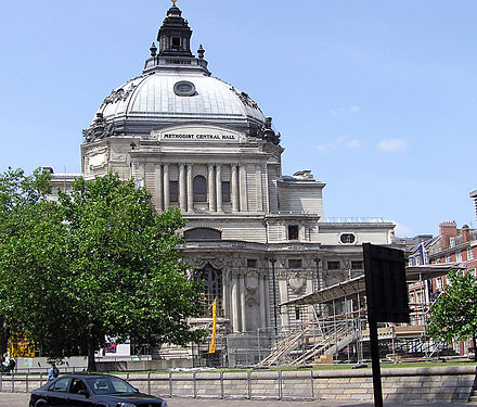 Methodist Central Hall, London, the location of the first meeting of the United Nations General Assembly in 1946.[5]