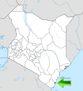 Posizione della contea di Mombasa sulla mappa del Kenya