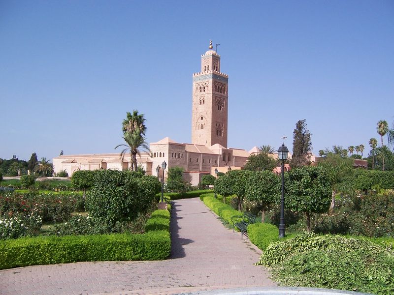File:MoroccoMarrakech Koutoubia mosqueFromGarden1.jpg