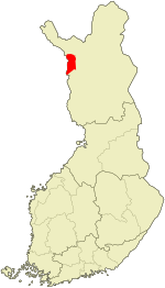 Location of Muonio in Finland