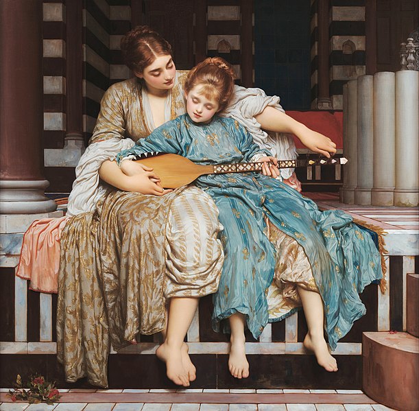 File:Music Lesson, 1877 by Frederic Leighton.jpg