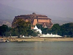 Looking westward from the Irrawaddy River