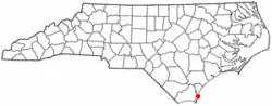 Location of Carolina Beach, North Carolina