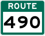 Route 490 marker