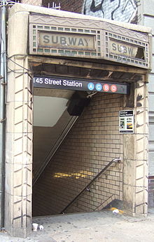 Entrance to 145th Street NYCS IND 8thAve 145thSt entrance.jpg
