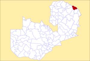 District location in Zambia