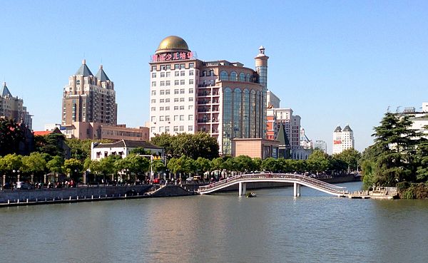 Image: Nantong skyline flanking the Hao River