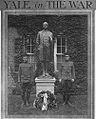Nathan Hale statue flanked by two soldiers Yale University 1917.jpg