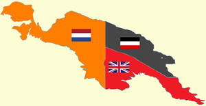 Simple outline map of the island with territorial divisions. Taglavhani ko'ring.