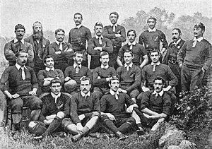 Photograph of the Native football team and management