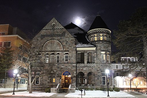 Newberry Hall at Night, (1891), University of Michigan, Ann Arbor, Michigan - panoramio