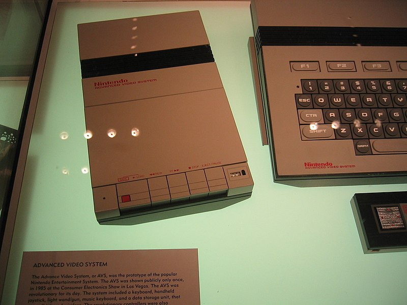 File:Nintendo AVS Data Recorder display case (high angle).jpg