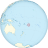 Niue on the globe (small islands magnified) (Polynesia centered).svg
