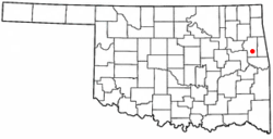 Location of Pettit, Oklahoma