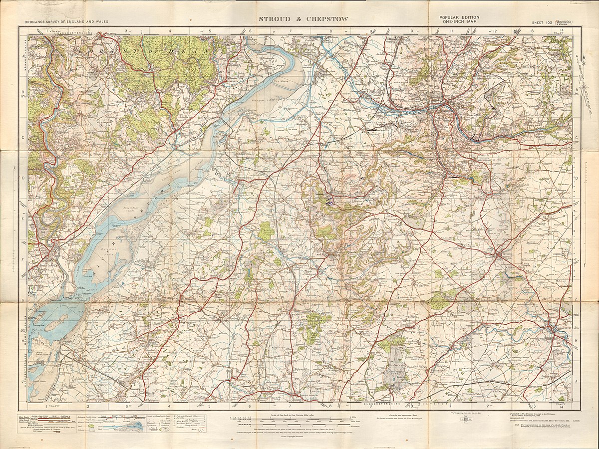 File:Ordnance Survey One-Inch Sheet 103 Stroud & Chepstow 