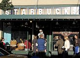 The first Starbucks in Seattle, Washington