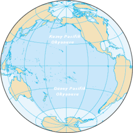 Büyük Okyanus: Amerika, Asya ve Okyanusya kıtaları arasında ve dünyanın en büyük okyanusu