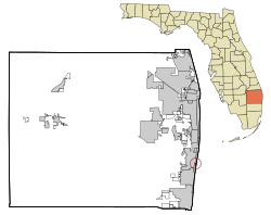 Palm Beach County Florida Incorporated and Unincorporated areas Briny Breezes Highlighted.svg