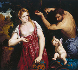 『ヴィーナスとマルス、キューピッド』1559年–1560年 ドーリア・パンフィーリ美術館所蔵