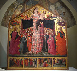 Parri joints, madonna de miséricorde, 1435-37, par ss church. Lorentino et Pergentino 01.JPG